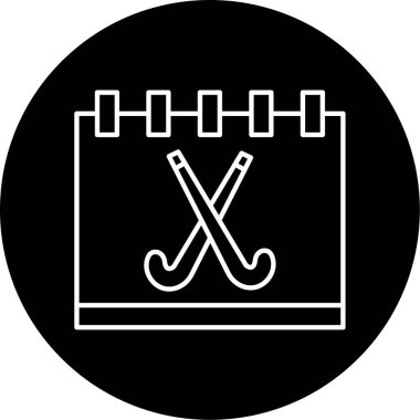 Hokey Zamanlayıcısı Vektör Kabartma Simgesi Tasarımı 