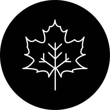 Akçaağaç Yaprağı Vektör Sembol Tasarımı 