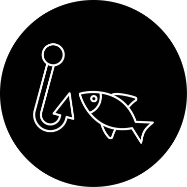 Balıkçı Vektörü Simgesi Tasarımı 