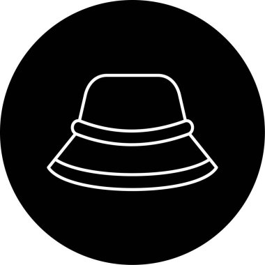 Şapka Vektörü Şekil Simgesi Tasarımı 