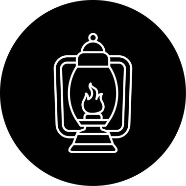 Lantern Vector Glyph Icon Design 