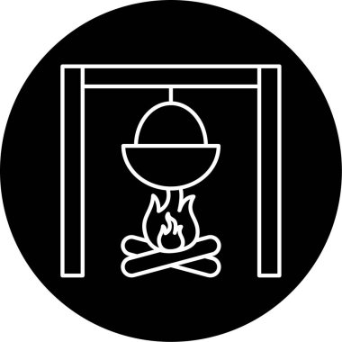 Ot Vektörü Kabartma Simgesi Tasarımı 