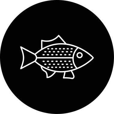 Sardalya Vektörü Şekil Simgesi Tasarımı 