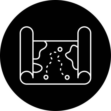  Harita Vektörü Şekil Simgesi Tasarımı 