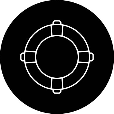 Yaşam Şamandırası Vektör Kabartma Simgesi Tasarımı 