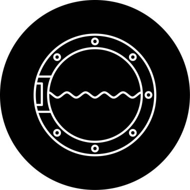 Pencere Deliği Vektör Kabartma Simgesi Tasarımı 