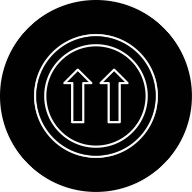 Tek Yönlü Vektör Şekil Simgesi Tasarımı 