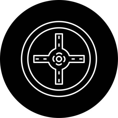 Döner Vektör Kabartma Simgesi Tasarımı 