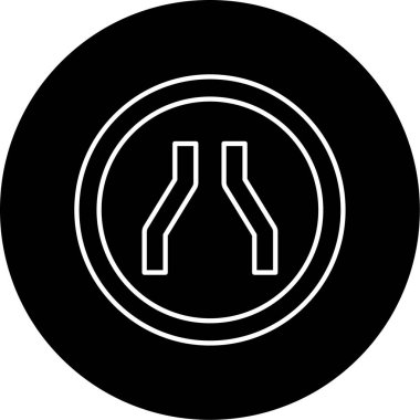 Dar Yol Vektörü Kabartma Simgesi Tasarımı