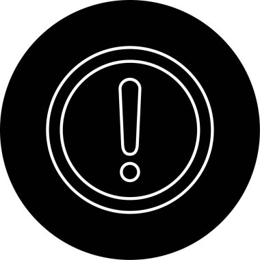 Uyarı Vektörü Kabartma Simgesi Tasarımı