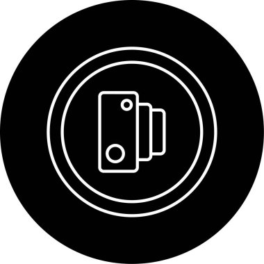 Hız Kamerası Vektör Kabartma Simgesi Tasarımı