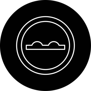 Kambur İşareti Vektör Kabartma Simgesi Tasarımı