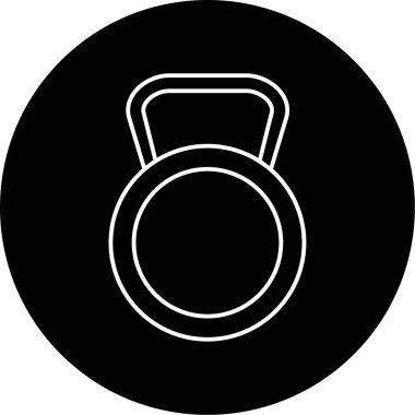 Kettle Bell Vektör Kabartma Simgesi Tasarımı