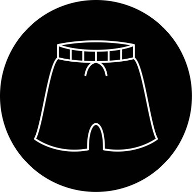 Boks Şortu Vektör Kabartma Simgesi Tasarımı