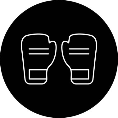 Boks Eldivenleri Vektör Kabartma Simgesi Tasarımı