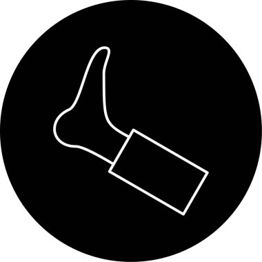 Kick Vektör Kabartma Simgesi Tasarımı