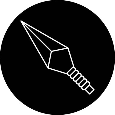 Kunai Vektör Simgesi Tasarımı
