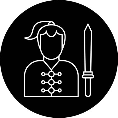 Wushu Vektör Kabartma Simgesi Tasarımı 