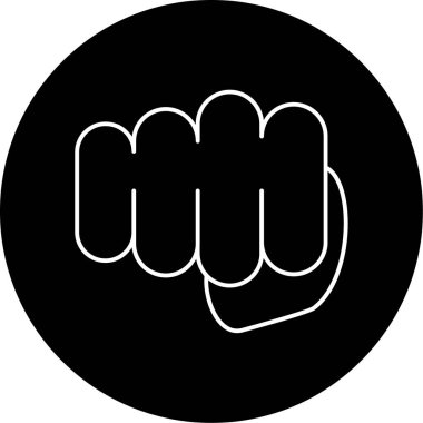 Yumruk Vektörü Şekil Simgesi Tasarımı