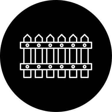 Çit Vektörü Şekil Simgesi Tasarımı