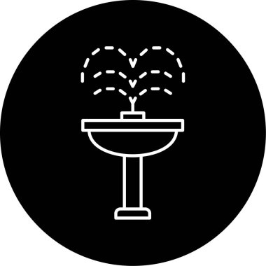 Çeşme Vektörü Şekil Simgesi Tasarımı