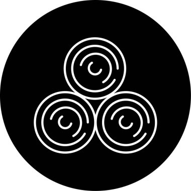 Saman Vektörü Kabartma Simgesi Tasarımı