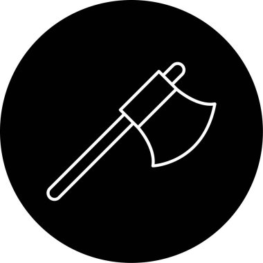 Axe Vektör Kabartma Simgesi Tasarımı