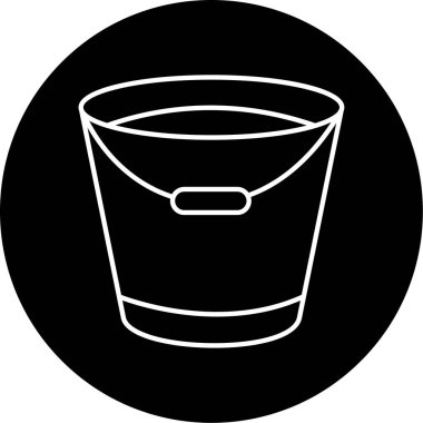 Bucket Vektör Kabartma Simgesi Tasarımı
