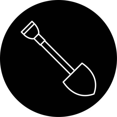 Kürek Vektörü Şekil Simgesi Tasarımı