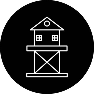 Kule Vektörü Kabartma Simgesi Tasarımı İzle