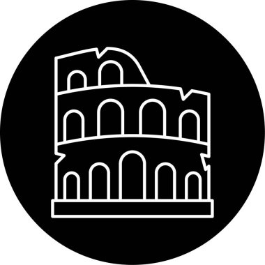Colosseum Vektör Kabartma Simgesi Tasarımı