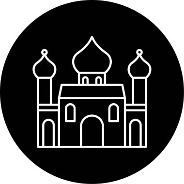 Ortodoks Kilise Vektörü Glyph Simge Tasarımı