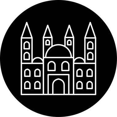 Mavi Cami Vektörü Sembol Tasarımı