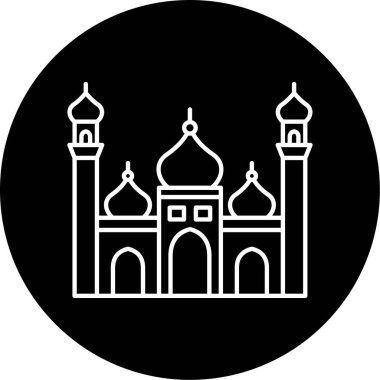 Badshahi Cami Vektörü Sembol Tasarımı