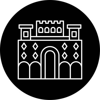 Alhambra Vektör Şekil Simgesi Tasarımı