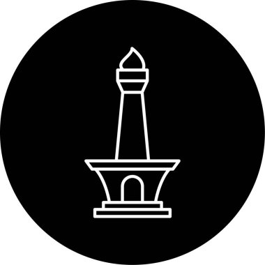 Monas Vektör Şekil Simgesi Tasarımı