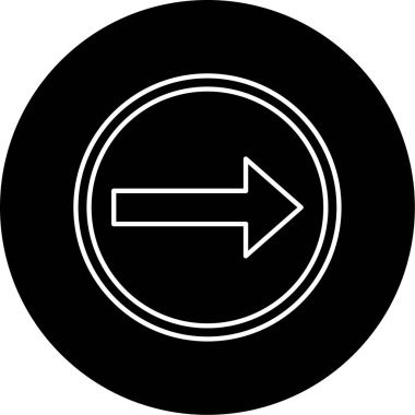 Sağ Ok Vektörü Şekil Simgesi Tasarımı 