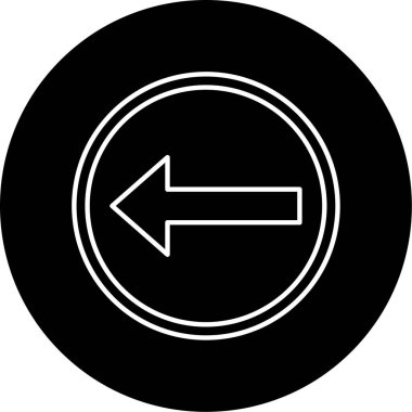  Sol Ok Vektörü Sembol Tasarımı