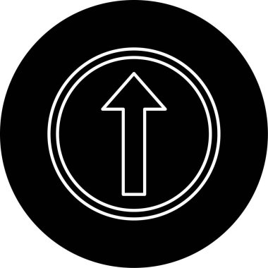 Yukarı Ok Vektörü Şekil Simgesi Tasarımı
