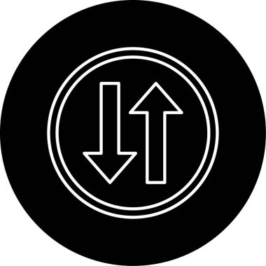 Yukarı Vektör Kabartma Simgesi Tasarımı