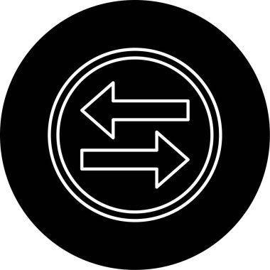 Sol Vektör Sağ Şekil Simgesi Tasarımı