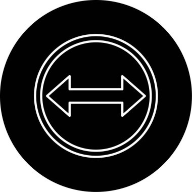 Çift Ok Vektör Kabartma Simgesi Tasarımı