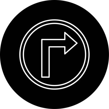 Yukarı Sağ Vektör Şekil Simgesi Tasarımı