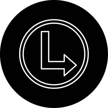 Sağ Alt Vektör Şekil Simgesi Tasarımı