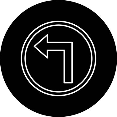 Yukarı Sol Vektör Sembol Tasarımı