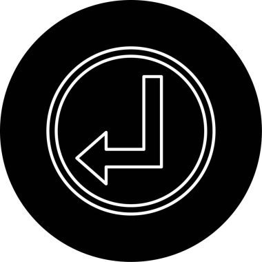 Alt Sol Vektör Sembol Tasarımı