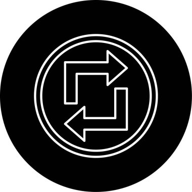  Döngü Vektörü Kabartma Simgesi Tasarımı