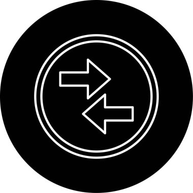 Karşıt Ok Vektörü Kabartma Simgesi Tasarımı