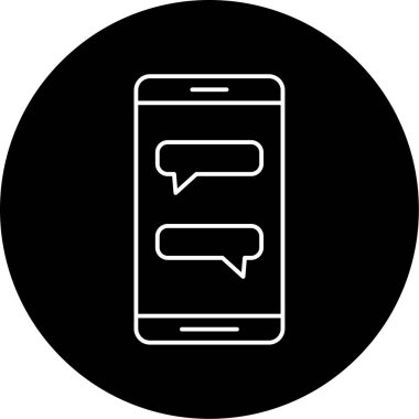 Mobil Arama Vektörü Kabartma Simgesi Tasarımı