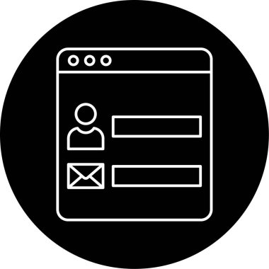 Kişi Formu Vektör Kabartma Simgesi Tasarımı